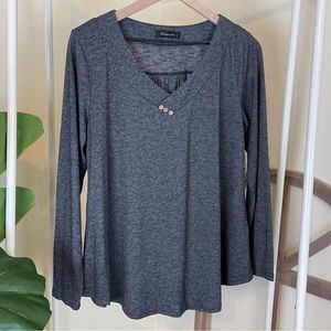 Vinmatto charcoal heather tunic top